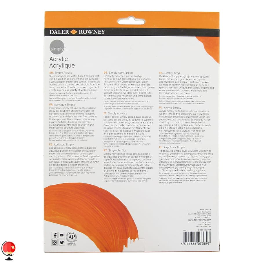 رنگ اکریلیک 24 رنگ دالر رونی Daler Rowney — تصویر ۶