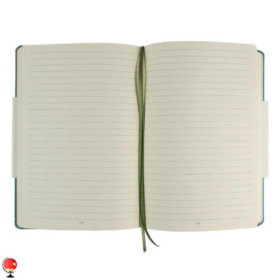 دفتر یوروپن مدل Hard Cover Medium رنگ سبز تیره — تصویر ۳