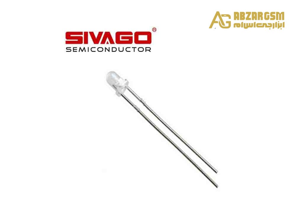 فرستنده IR مادون قرمز 3mm کالیبره شده کد KEL-304C-E مارک SIVAGO بسته1000 تایی