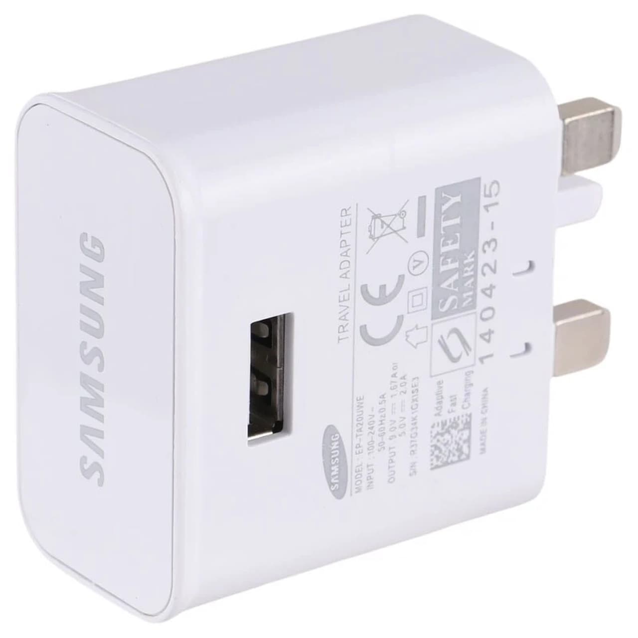 شارژر فست دیواری تک پورت Samsung مدل EP-TA20UWE S10 – سفید — تصویر ۲