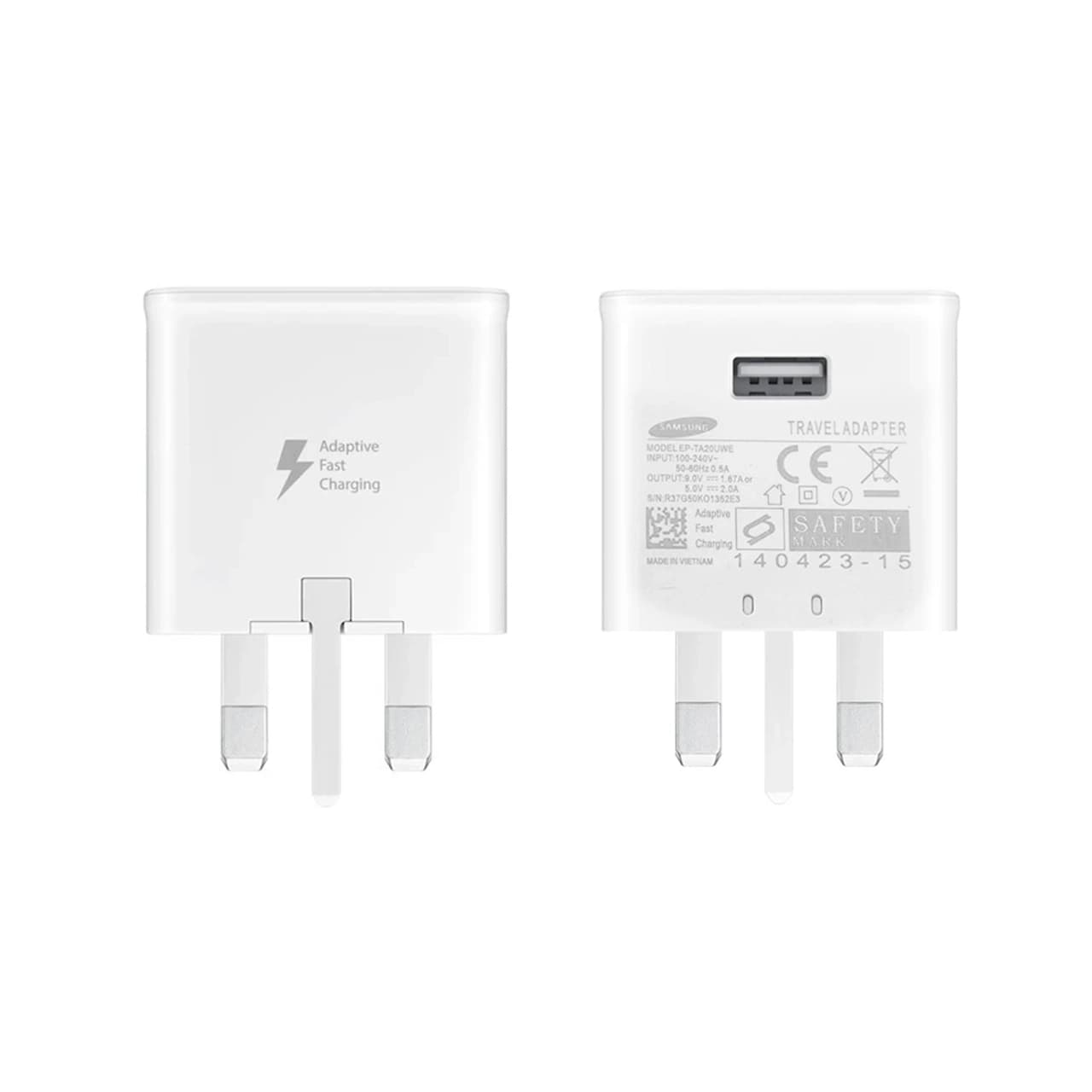 شارژر فست دیواری تک پورت Samsung مدل EP-TA20UWE S10 – سفید