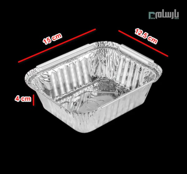 ظرف یکبار مصرف آلومینیومی خورشتی سبز پارسه کد 728 — تصویر ۲