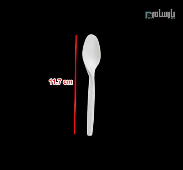 قاشق چای خوری یکبار مصرف گیاهی آملون — تصویر ۲