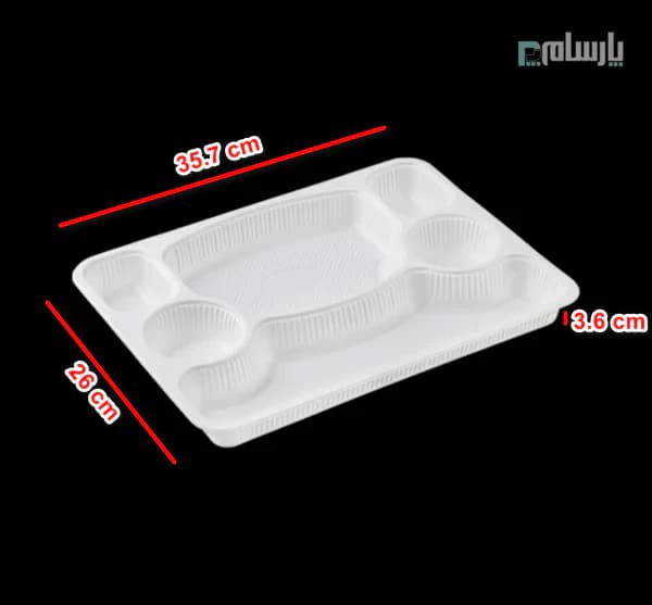 ظرف یکبار مصرف گیاهی شش خانه کبابی فانتزی آملون — تصویر ۲