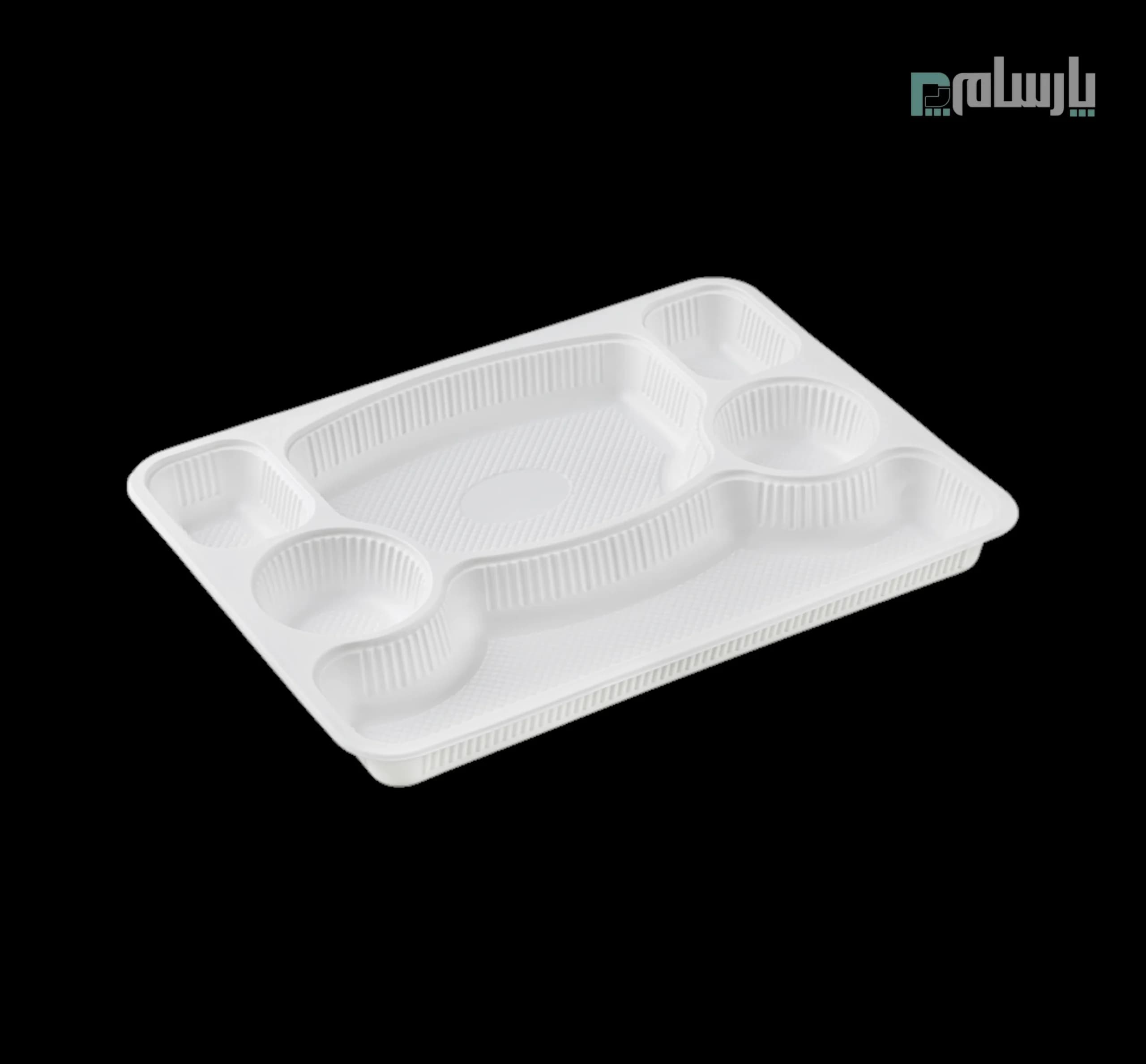 ظرف یکبار مصرف گیاهی شش خانه کبابی فانتزی آملون