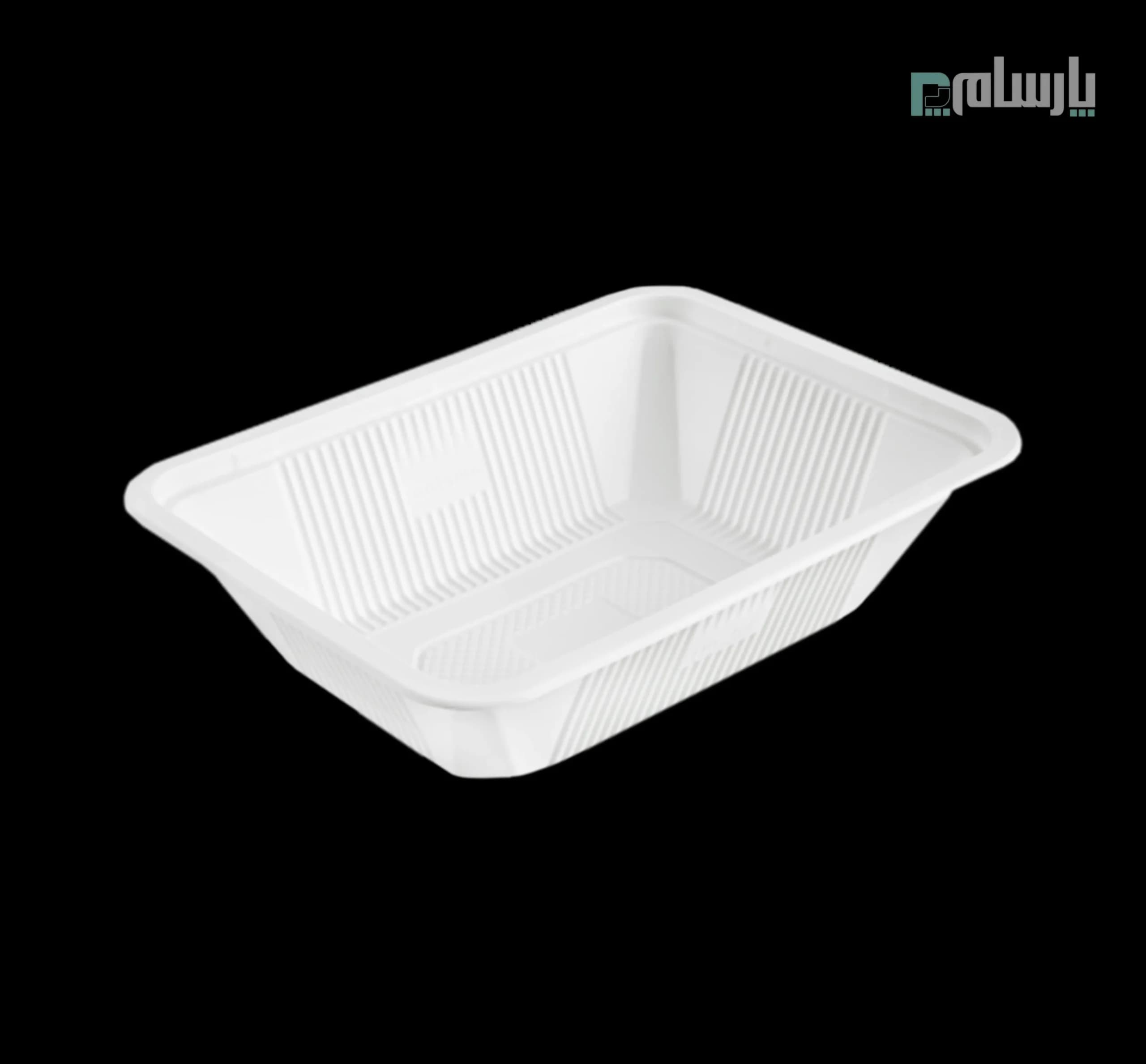 ظرف یکبار مصرف گیاهی طرح آلومینیوم ۱۲۰۰ سی سی آملون