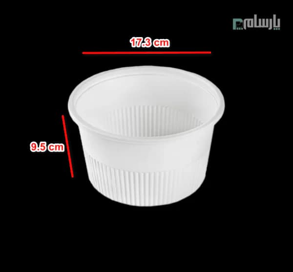 سطل یکبار مصرف گیاهی ۱۵۰۰ سی سی آملون — تصویر ۲