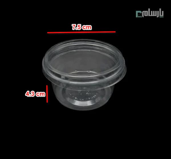 پیاله سسی یکبار مصرف ۱۰۰ سی سی درب دار-پت — تصویر ۲