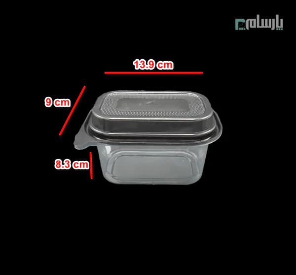 ظرف یکبار مصرف کاپ کیک مستطیل زیره مشکی-پت — تصویر ۲