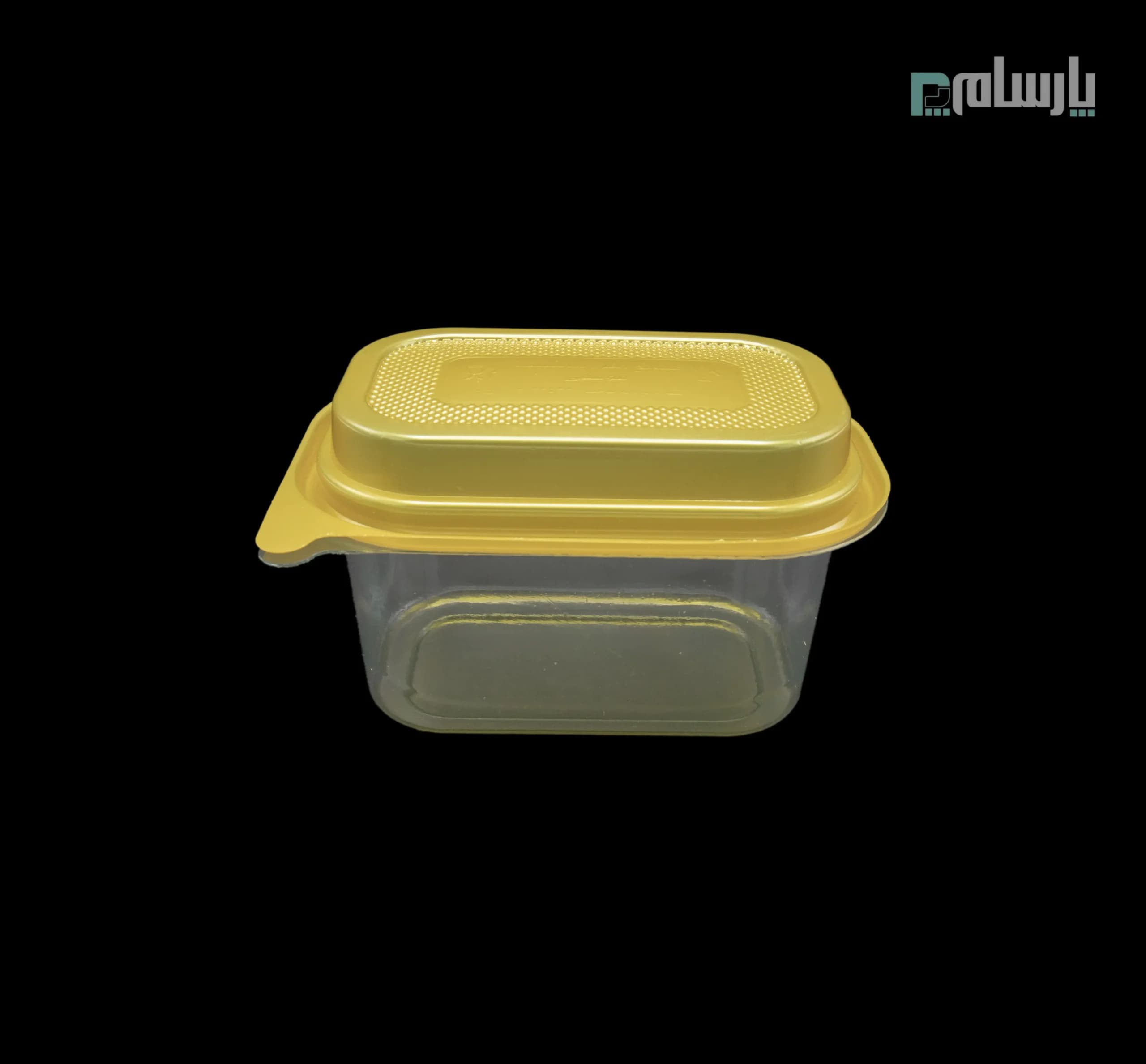 ظرف یکبار مصرف فینگر کاپ مستطیل زیره زرد-پت