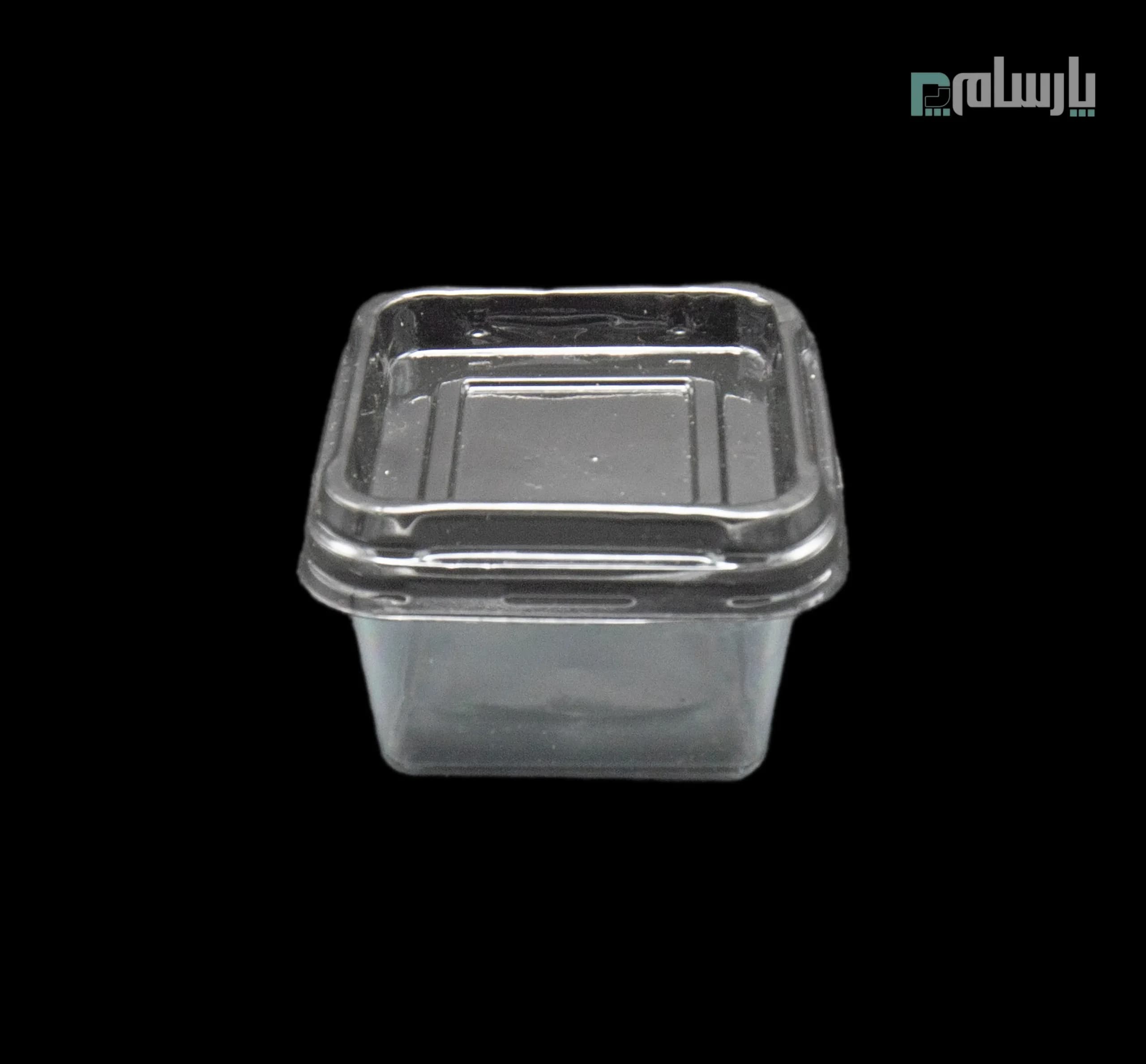 ظرف یکبار مصرف فینگر کاپ مربع زیره مشکی-پت