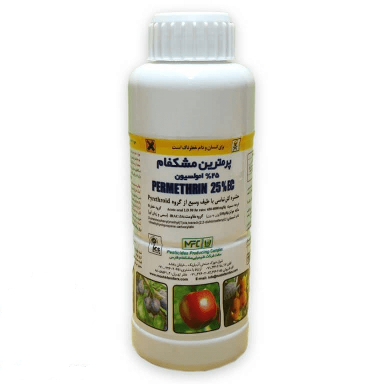 سم حشره کش پرمترین (آمبوش) مشکفام نیم لیتری(Permethrin)