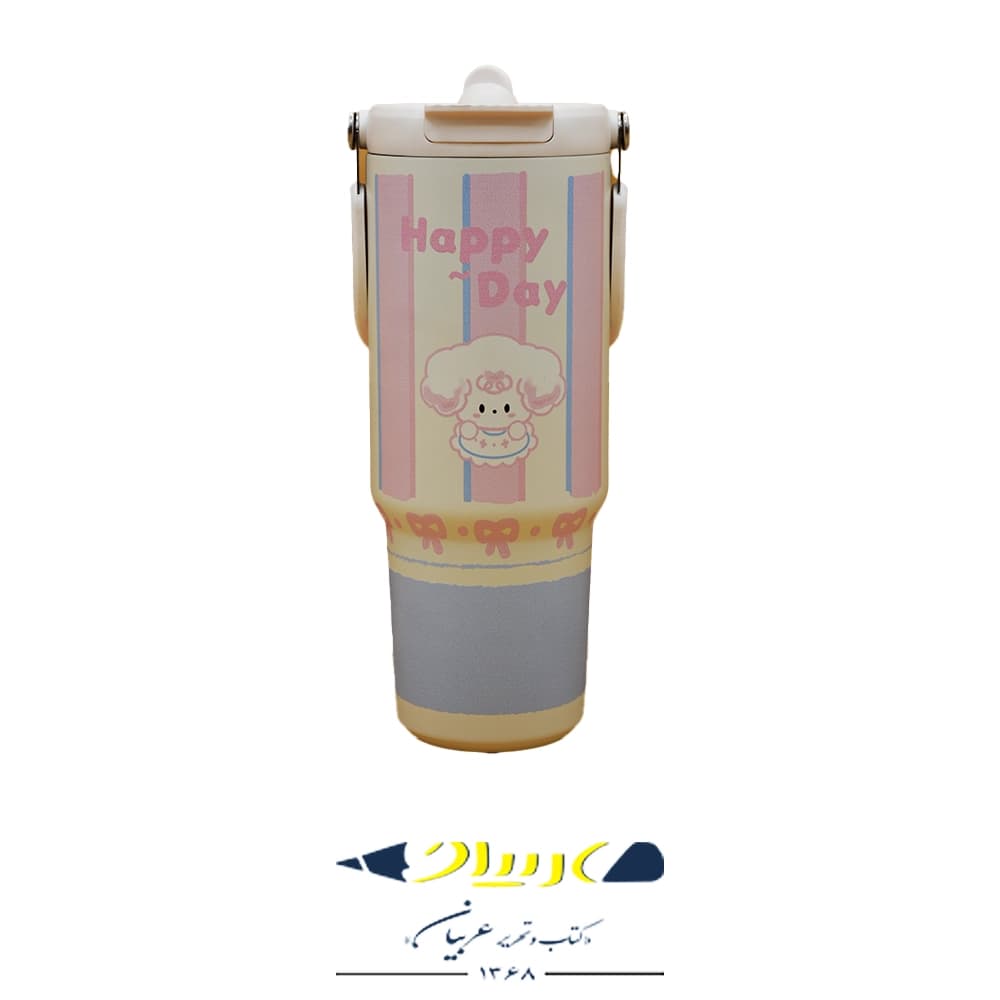 تامبلر استیل فانتزی دستهدار | 900ml — تصویر ۲