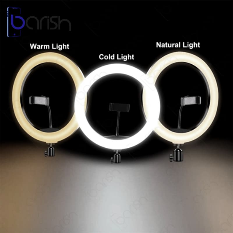 رینگ لایت 22 اینچی مدل RGB MJ56 به همراه سه پایه اورجینال — تصویر ۵