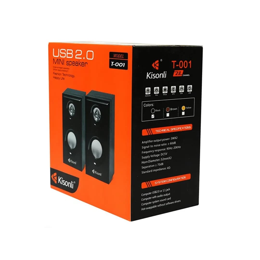 اسپیکر دو تکه لپتاپی کیسونلی مدل T-001 — تصویر ۵