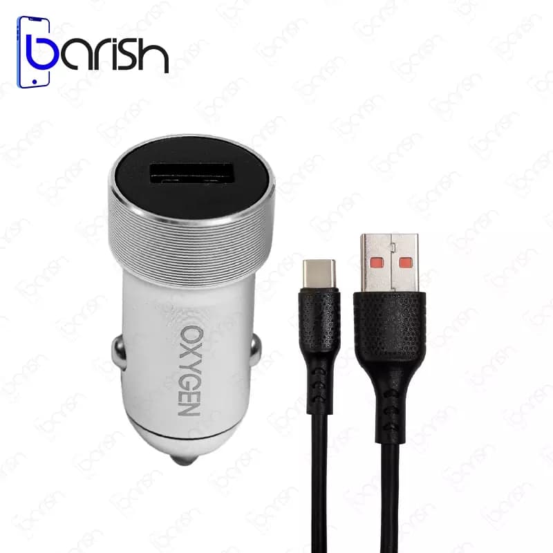 شارژر فندکی 18 وات اکسیژن مدل AC-06 به همراه کابل تبدیل USB-C — تصویر ۴