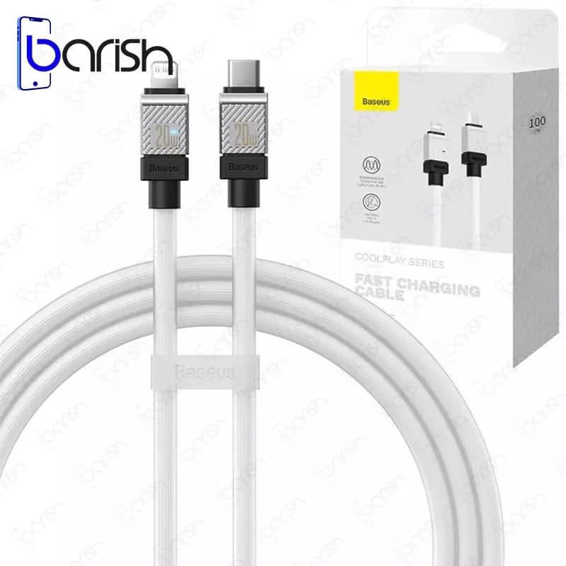 کابل دیتا و شارژ Type-C به لایتنینگ باسئوس سری CoolPlay — تصویر ۳