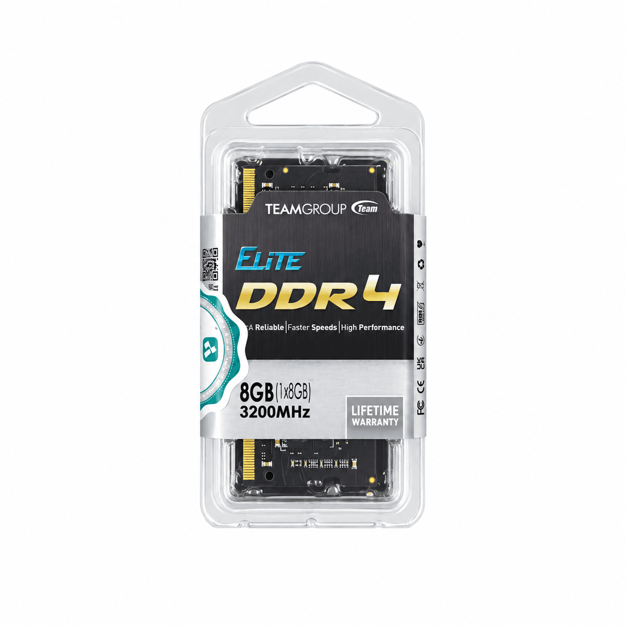 رم لپ‌تاپ تیم گروپ مدل ELITE TED48G3200C22-S01 ظرفیت 8GB DDR4 3200MHz CL22 — تصویر ۲