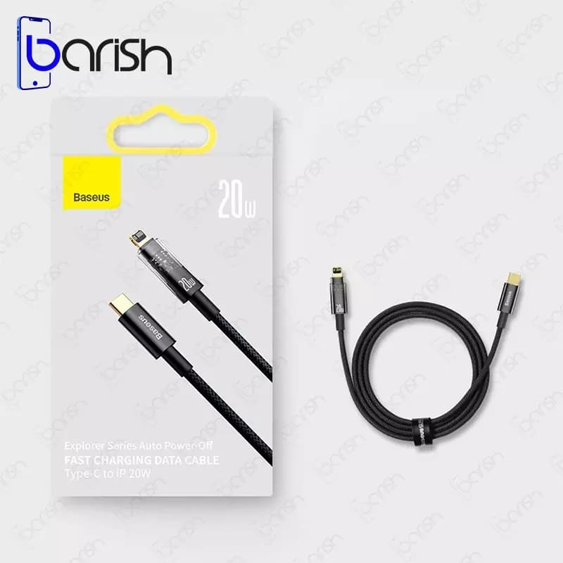 کابل دیتا و شارژ Type-C به لایتنینگ باسئوس سری Explorer (طول 2 متر) — تصویر ۴