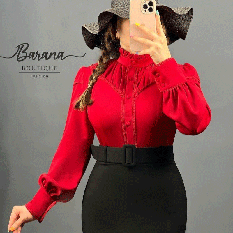 شومیز سینه چین معروف (پک 4 عددی) — تصویر ۴