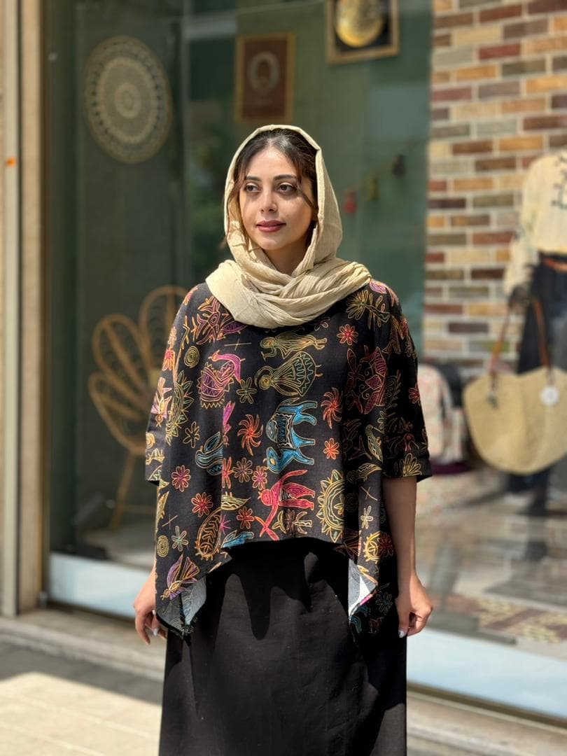 کراپ سایه سوزندوزی مشکی — تصویر ۳