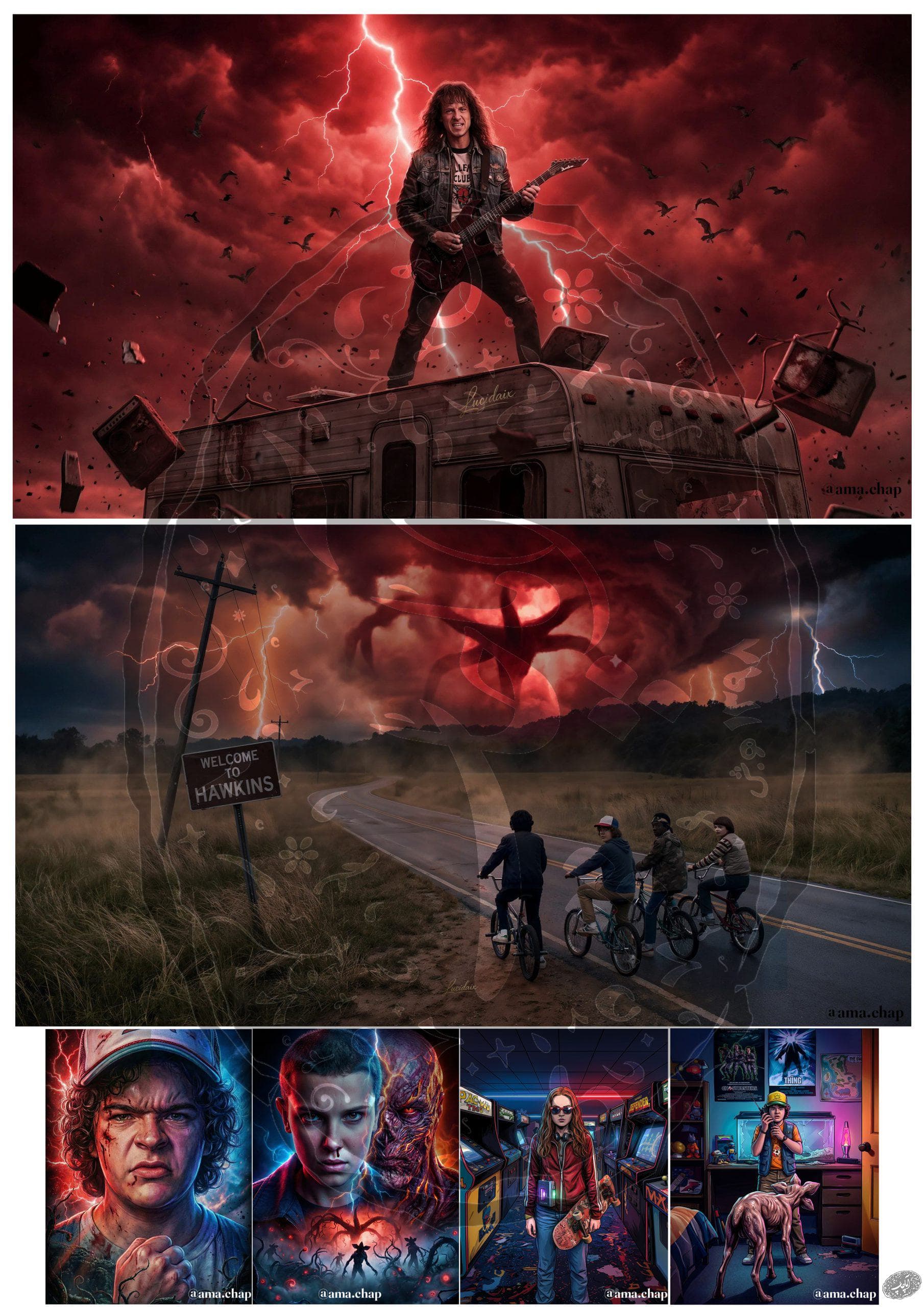 پک پوستر هل فایر کلاب Stranger things کد26752 — تصویر ۲