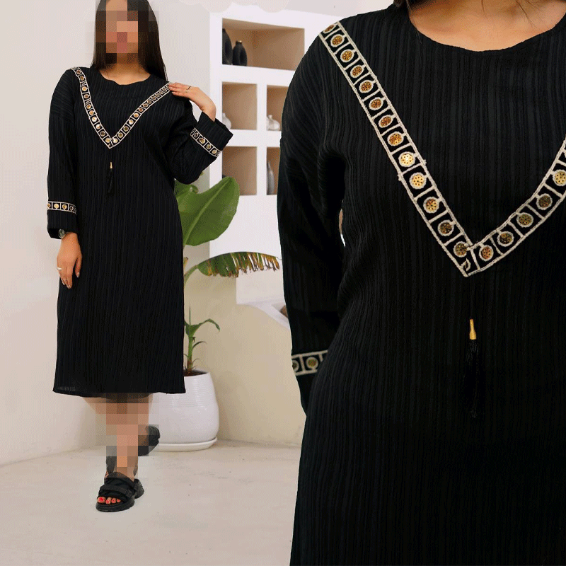 ساحلی کفتان نوار پولک دوزی (پک 3 عددی)