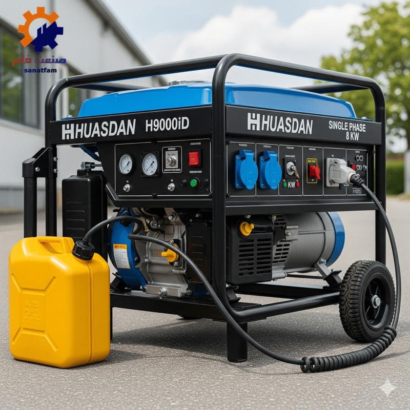 موتور برق تکفاز بنزینی 8 کیلووات استارتی هواسدان H9000iD