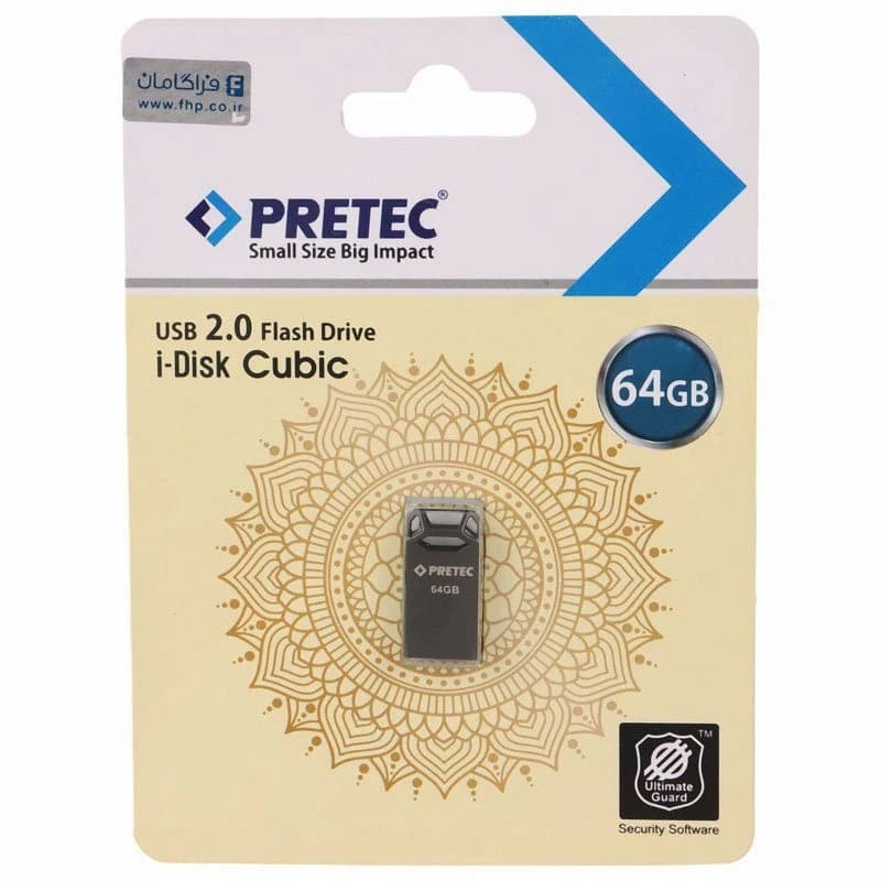فلش 64 گیگ پرتک Pretec i-Disk Cubic | USB 2.0