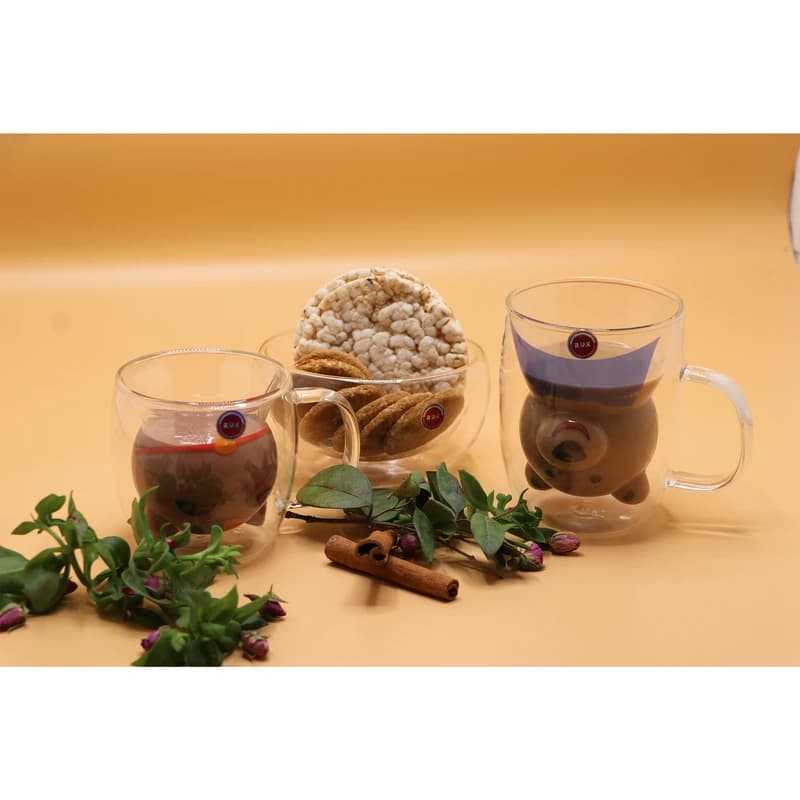 لیوان دو جداره بی.وی.کی طرح گربه کد 316001 — تصویر ۲