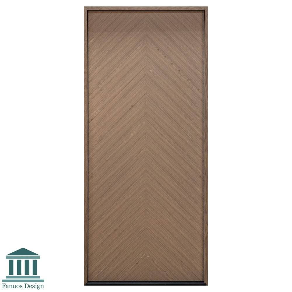درب تمام چوب اتاق با طرح CNC مدرن کد 30828 — تصویر ۲