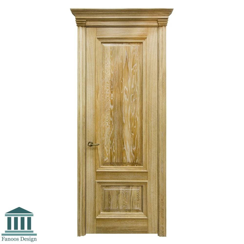 درب کلاسیک اتاق خواب تمام چوب لوکس برجسته کد 30793