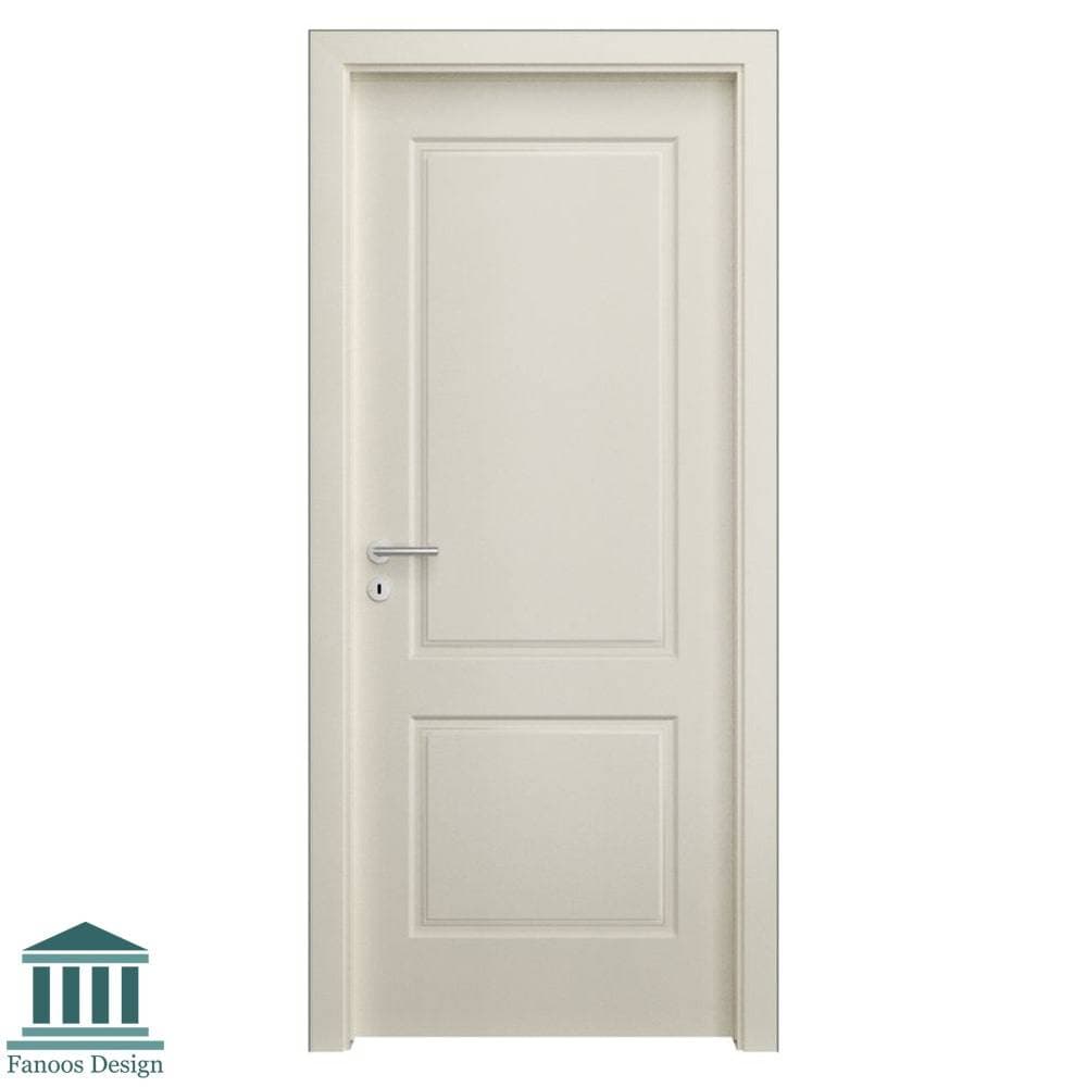 درب کلاسیک سفید MDF اتاق خواب دو قاب کد 30796