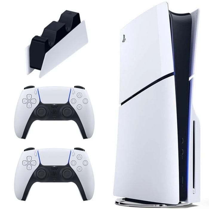 کنسول بازی سونی PlayStation 5 Slim ظرفیت یک ترابایت ریجن 2016A اروپا | همراه دسته اضافه و پایه شارژر