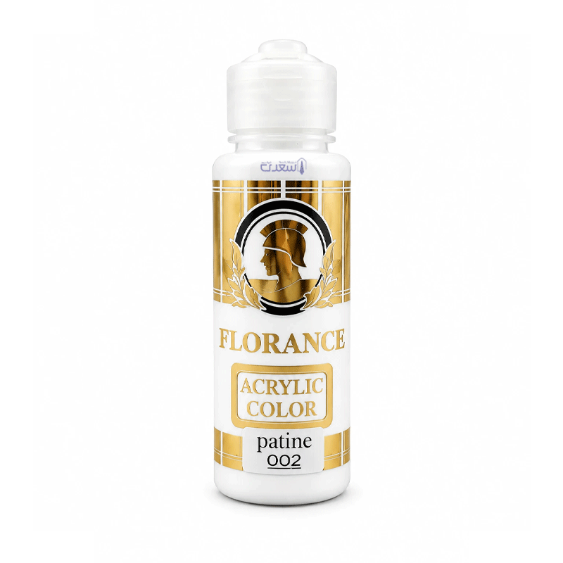 رنگ پتینه سفید فلورانس FLORANCE حجم 100 میلیلیتر کد 002 — تصویر ۲