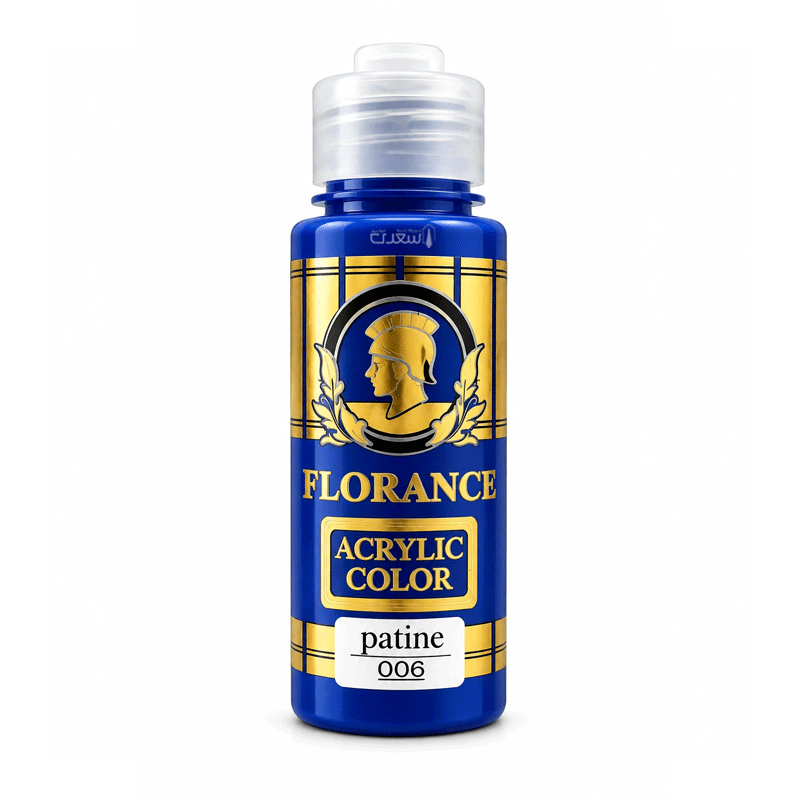 رنگ پتینه آبی فلورانس FLORANCE حجم 100 میلی‌لیتر کد 006 — تصویر ۲