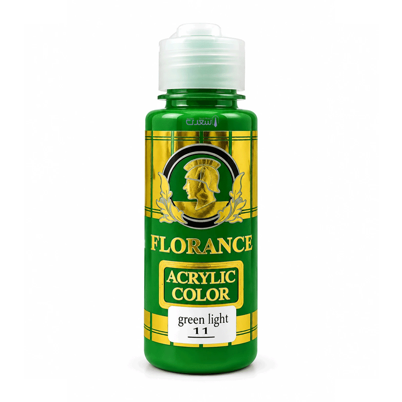 رنگ اکریلیک سبز فلورانس FLORANCE حجم 100 میلی‌لیتر کد 11 — تصویر ۲
