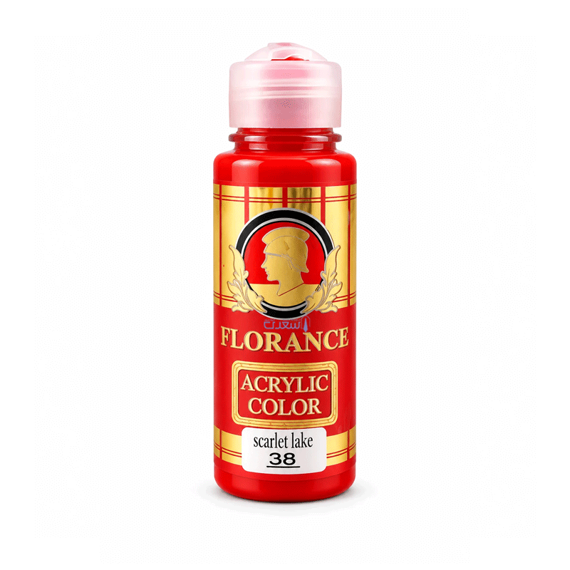 رنگ اکریلیک گوجه ای فلورانس FLORANCE حجم 100 میلی‌لیتر کد 38 — تصویر ۲