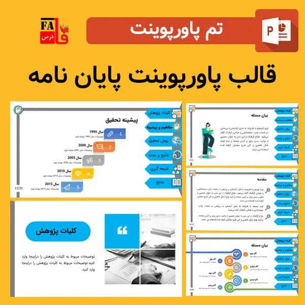 قالب پاورپوینت پایان نامه منودار متحرک – طرح هانا