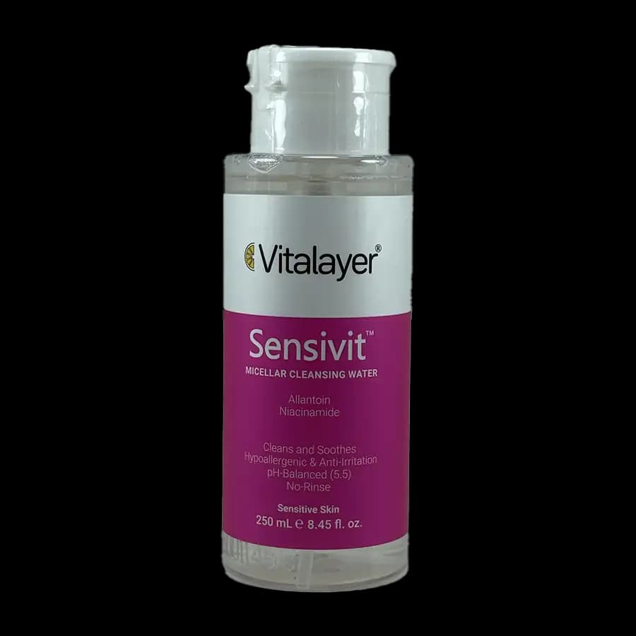 میسلار واتر ویتالایر مدل سنسیویت (Sensivit) حجم ۲۰۰ میلی‌لیتر – پاک‌کننده ملایم و آرام‌بخش پوست حساس