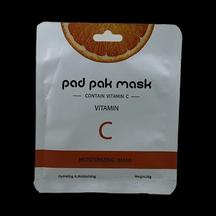 ماسک صورت پدپاک پرتقال و ویتامین C وزن ۲۵ گرم – تغذیه، آبرسانی و درخشش طبیعی پوست