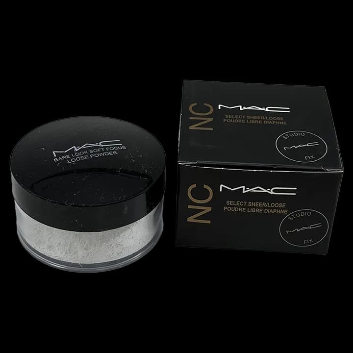 پودر فیکس‌کننده آرایش مک (MAC) بی‌رنگ – تثبیت حرفه‌ای آرایش بدون تغییر رنگ