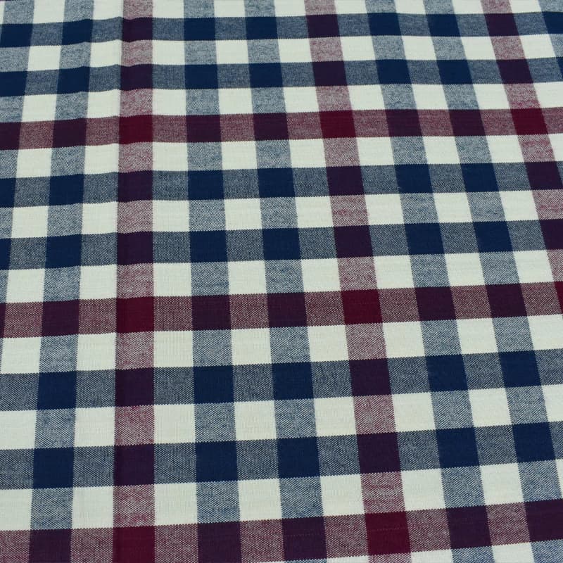 پارچه کشمیر چهارخونه آبی — تصویر ۳