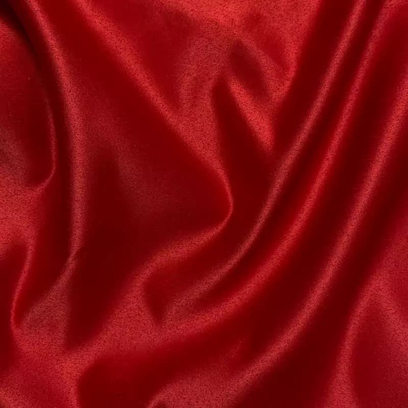 پارچه ساتن لب خط مشکی رنگ قرمز تیره — تصویر ۳