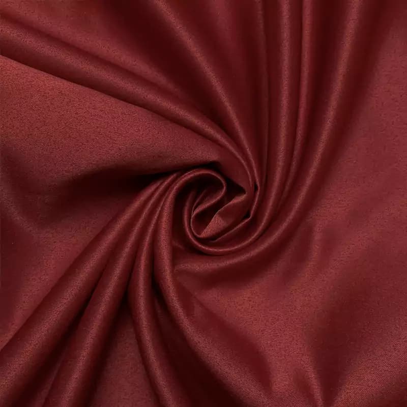 پارچه ساتن لب خط مشکی رنگ زرشکی — تصویر ۳