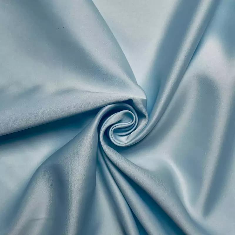 پارچه ساتن لب خط مشکی رنگ آبی — تصویر ۳