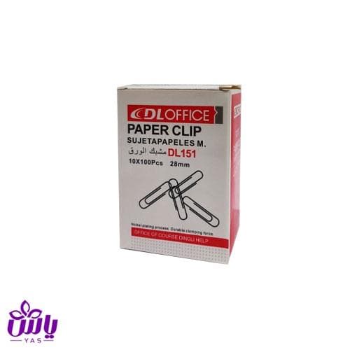 گیره کاغذ 100 تایی استیل دی ال مدل DL151 (بسته 10 عددی)