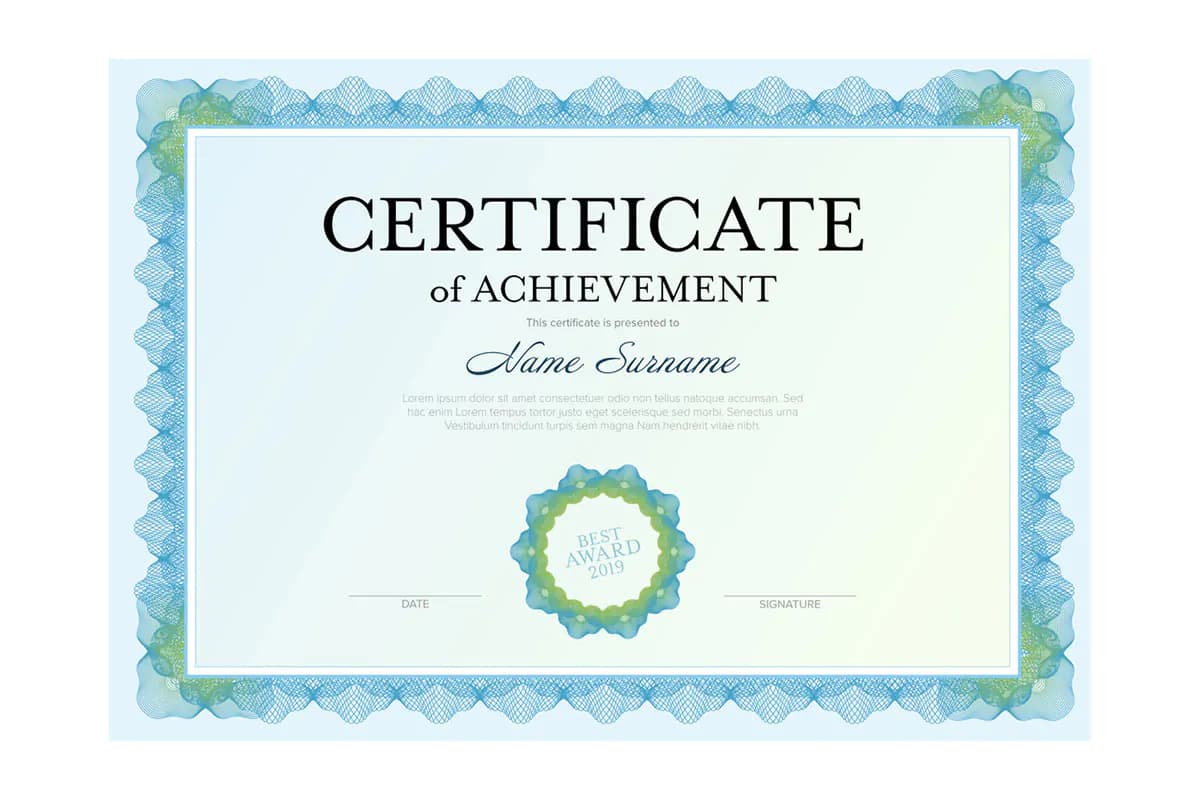 طرح سرتیفیکیت کسب موفقیت