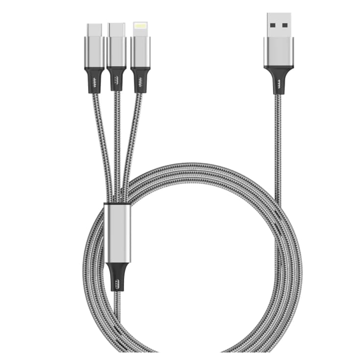 کابل تبدیل USB به Micro-USB و Type-C و Lightning وابی مدل CA51 (یک به سه) — تصویر ۲