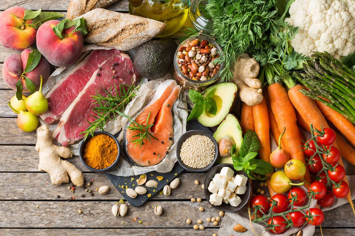 عکس استوک غذاهای سالم و رژیمی مدیترانه ای